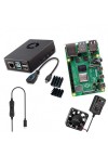 Raspberry Pi 4 basic starter kit, heavy duty aluminium alloy enclosure with fan cooling