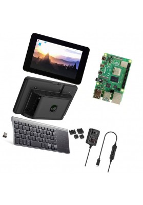 Desktop with 7-inch touch screen and 10-inch keyboard/trackpad