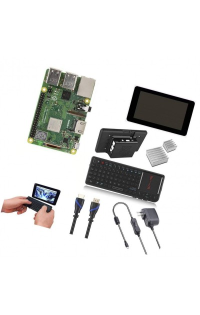 Raspberry Pi 3 B + (plus) full starter kit with 7 inch LCD touch screen display and mini keyboard with touch pad combination