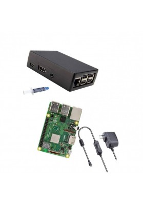 Raspberry Pi 3 Model B Plus Basic starter kit with aluminum alloy Pi cooling box [2018 Model]